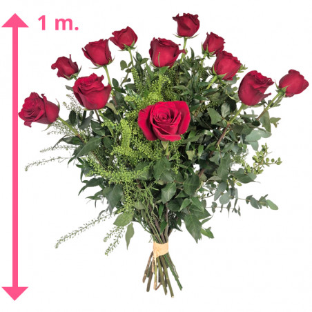 DOCENA DE ROSAS DE 1 METRO
