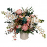 COMPOSICIÓN DE ORQUÍDEAS Y ROSAS ARTIFICIALES