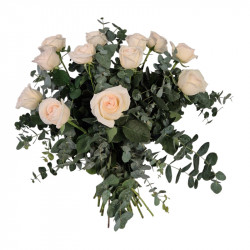 RAMO DE ROSAS JARDÍN TONOS BLANCOS