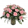 JARRÓN DE ROSAS JARDÍN TONOS ROSAS