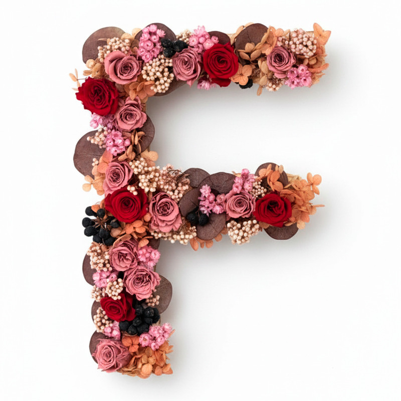 LETRA PERSONALIZADA CON FLORES SECAS