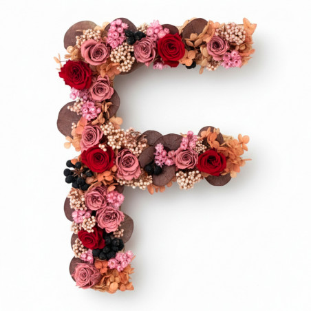 LETRA PERSONALIZADA CON FLORES SECAS