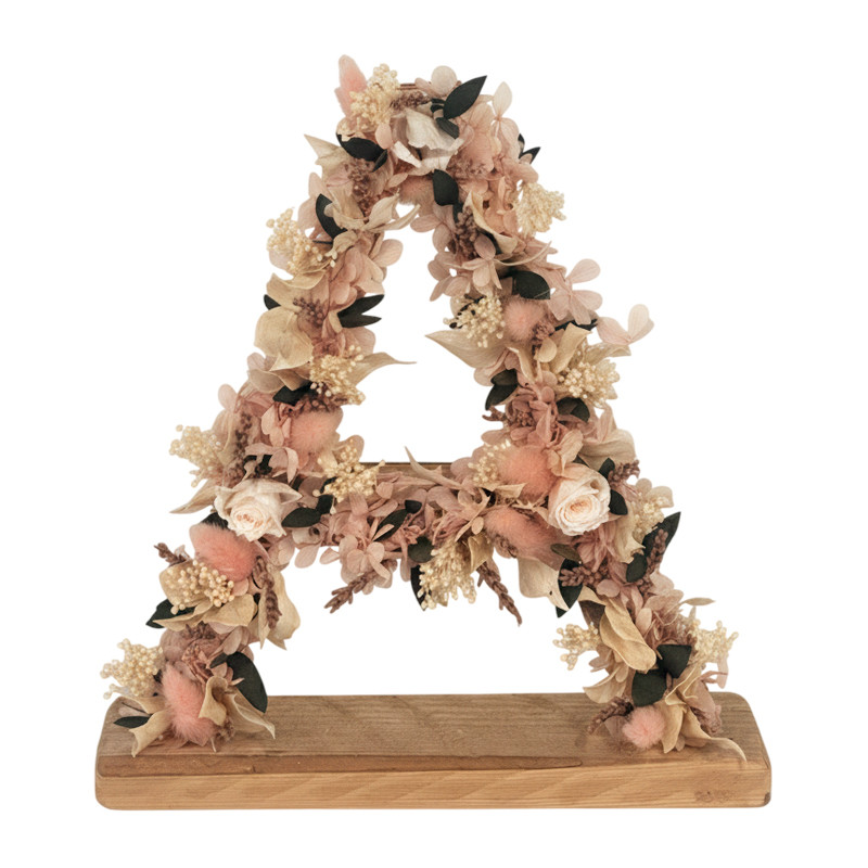 LETRA PERSONALIZADA CON FLORES SECAS