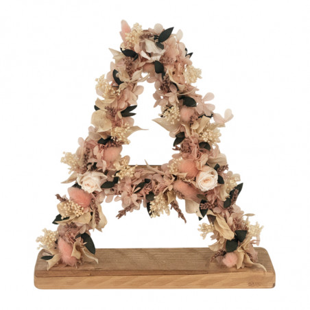 LETRA PERSONALIZADA CON FLORES SECAS
