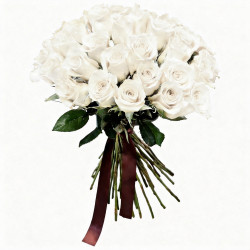 RAMO DE 50 ROSAS COLOR BLANCO