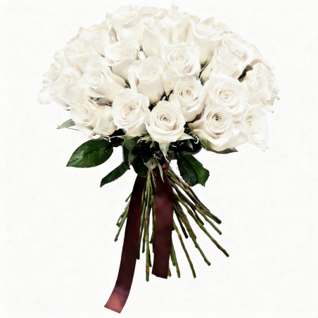 RAMO DE 50 ROSAS COLOR BLANCO