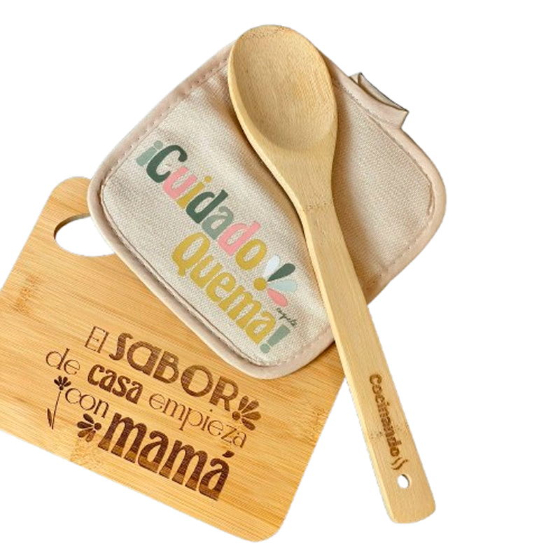 TABLA + AGARRADOR + CUCHARA «MAMÁ»