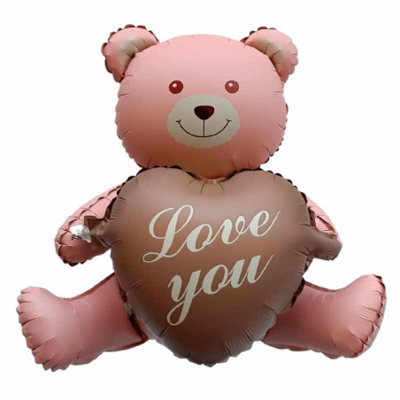 GLOBO OSO ROSA “LOVE YOU”