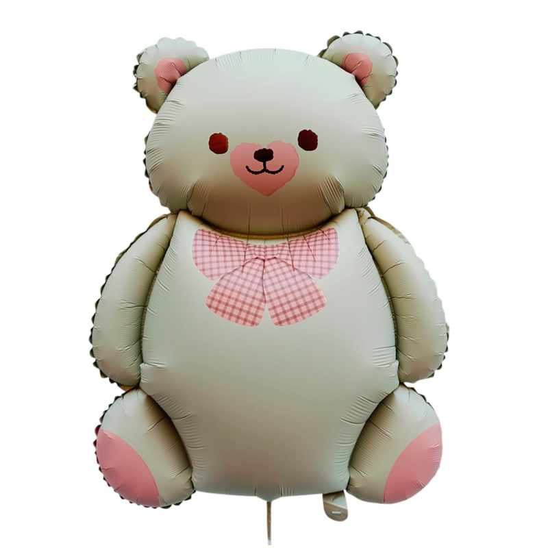 GLOBO OSO BLANCO CON LAZO ROS