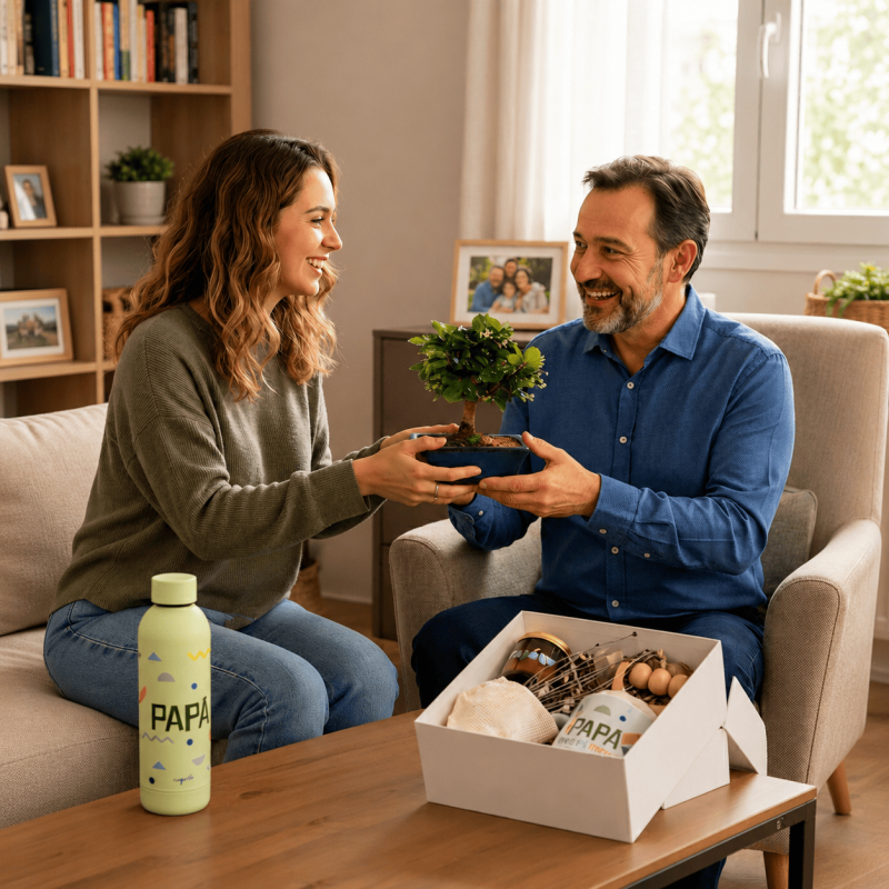 BONSÁI NATURAL + KIT PREMIUM PARA PAPÁ