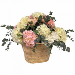 CANASTA DE HORTENSIAS & CAJA SPA PARA MAMÁ