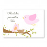 TARJETA "FELICIDADES POR VUESTRO BEBÉ" (ROSA)