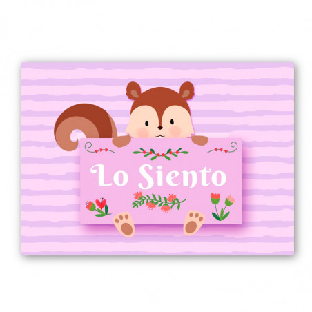 TARJETA "LO SIENTO"